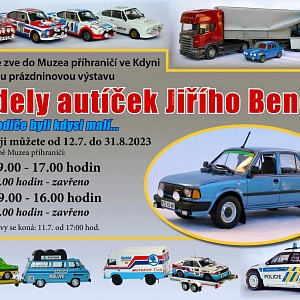 Výstava autíček Jiřího Beneše