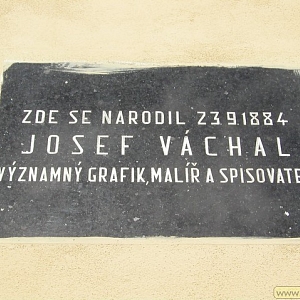 Milavče - pamětní deska Josefa Váchala